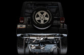 AWE Tread Edition Axleback Dual Exhaust for Jeep JK/JKU 3.6L - Diamond Black Tips - Mounted